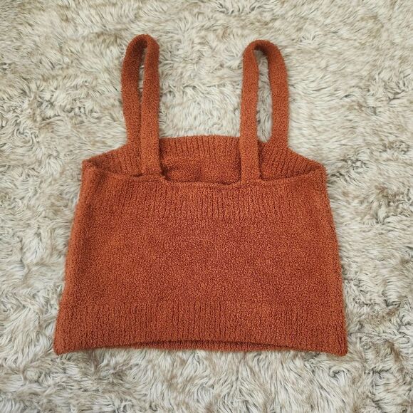 Forever 21 Soft Plush Cropped‎ Tank Top Burnt Orange Size Medium - Picture 6 of 9